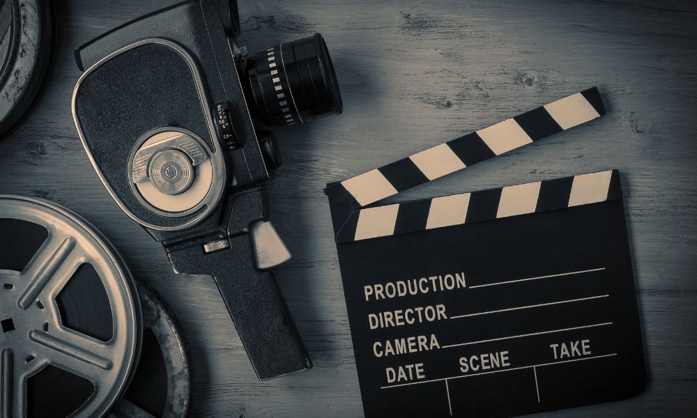 movie clapboard and recorder