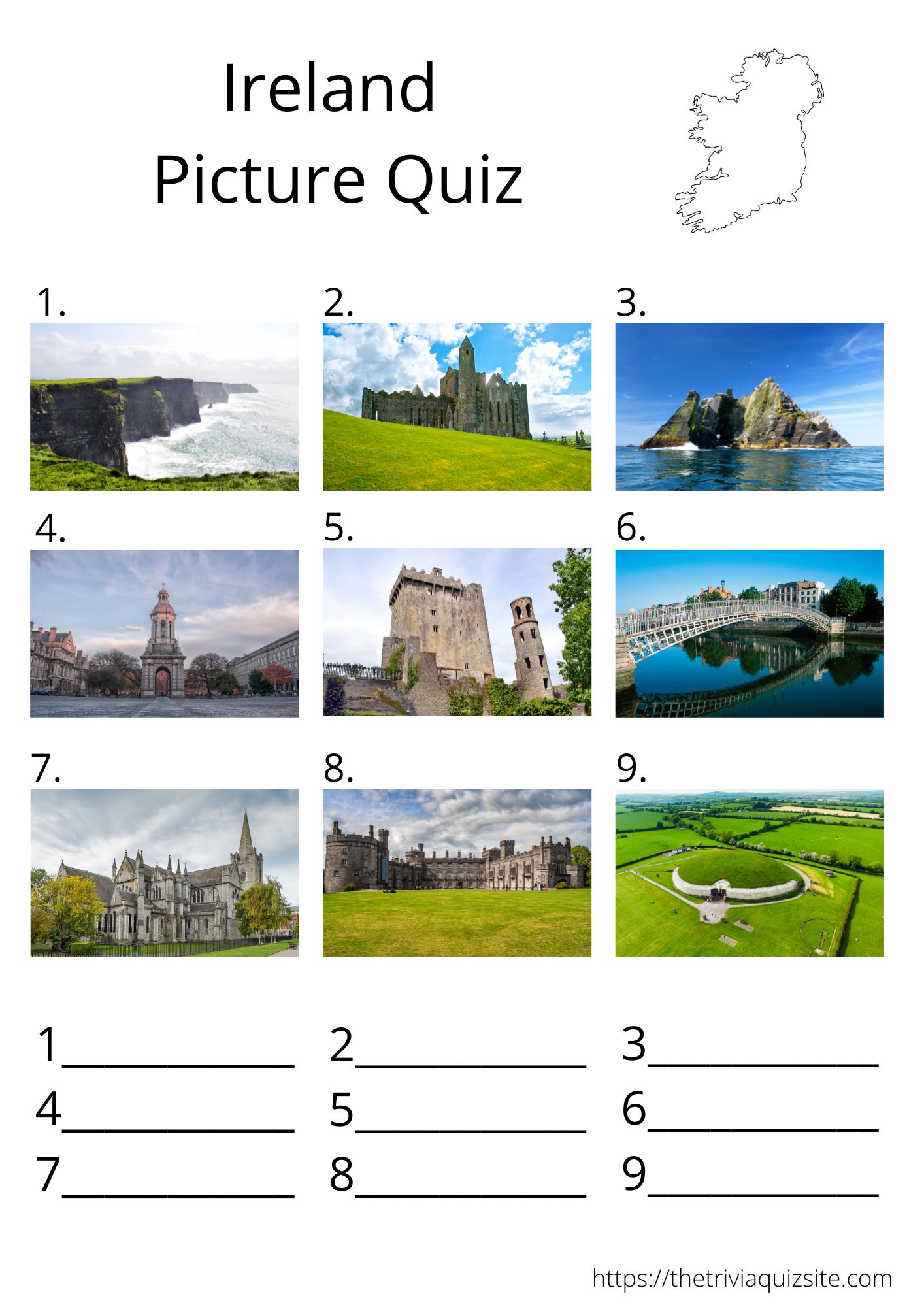 Ireland Picture quiz round