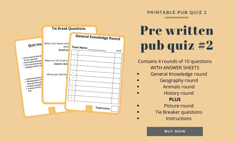 Written Trivia Pre Written Pub Quizzes - The Trivia Quiz Site